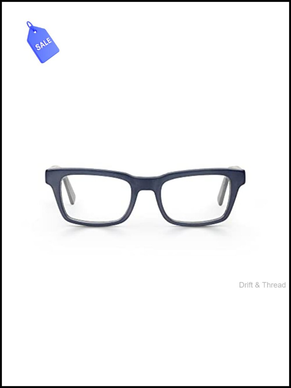 Square Reading Glasses Wide Fit Blue Light Blocking +1.50